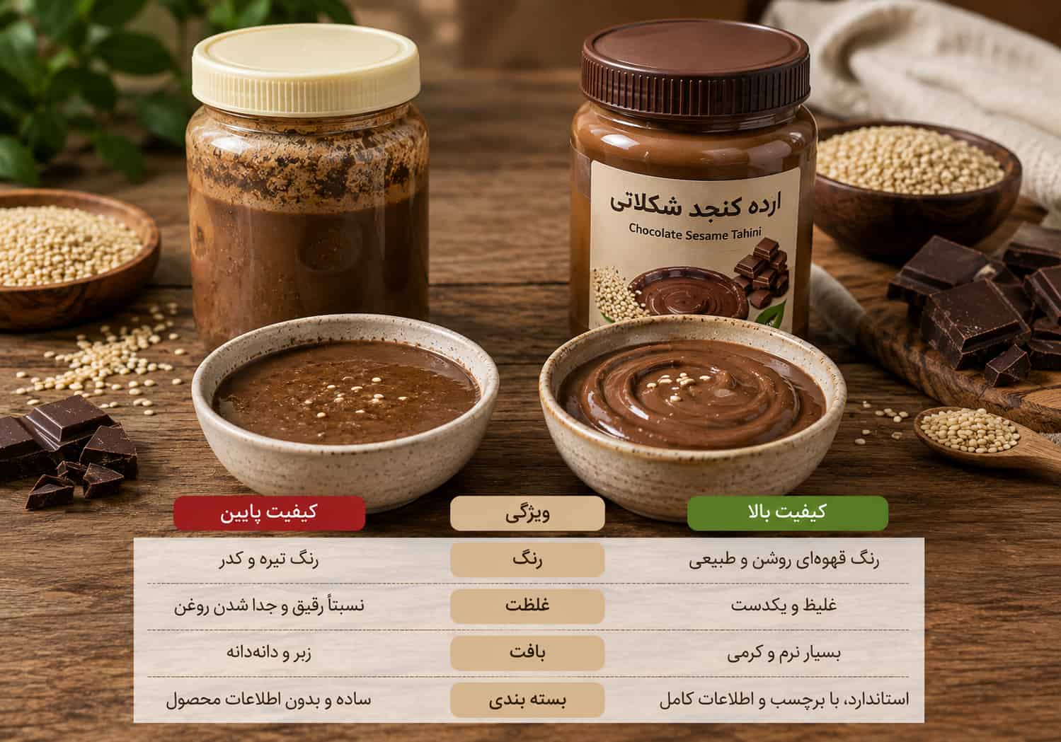 خرید ارده کنجد شکلاتی