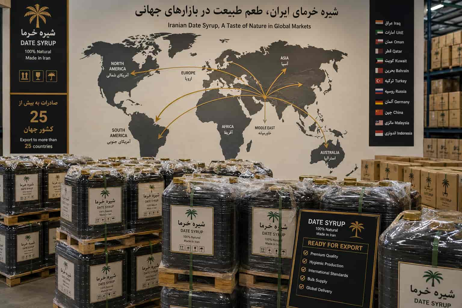 قیمت شیره خرما در کشورهای مختلف