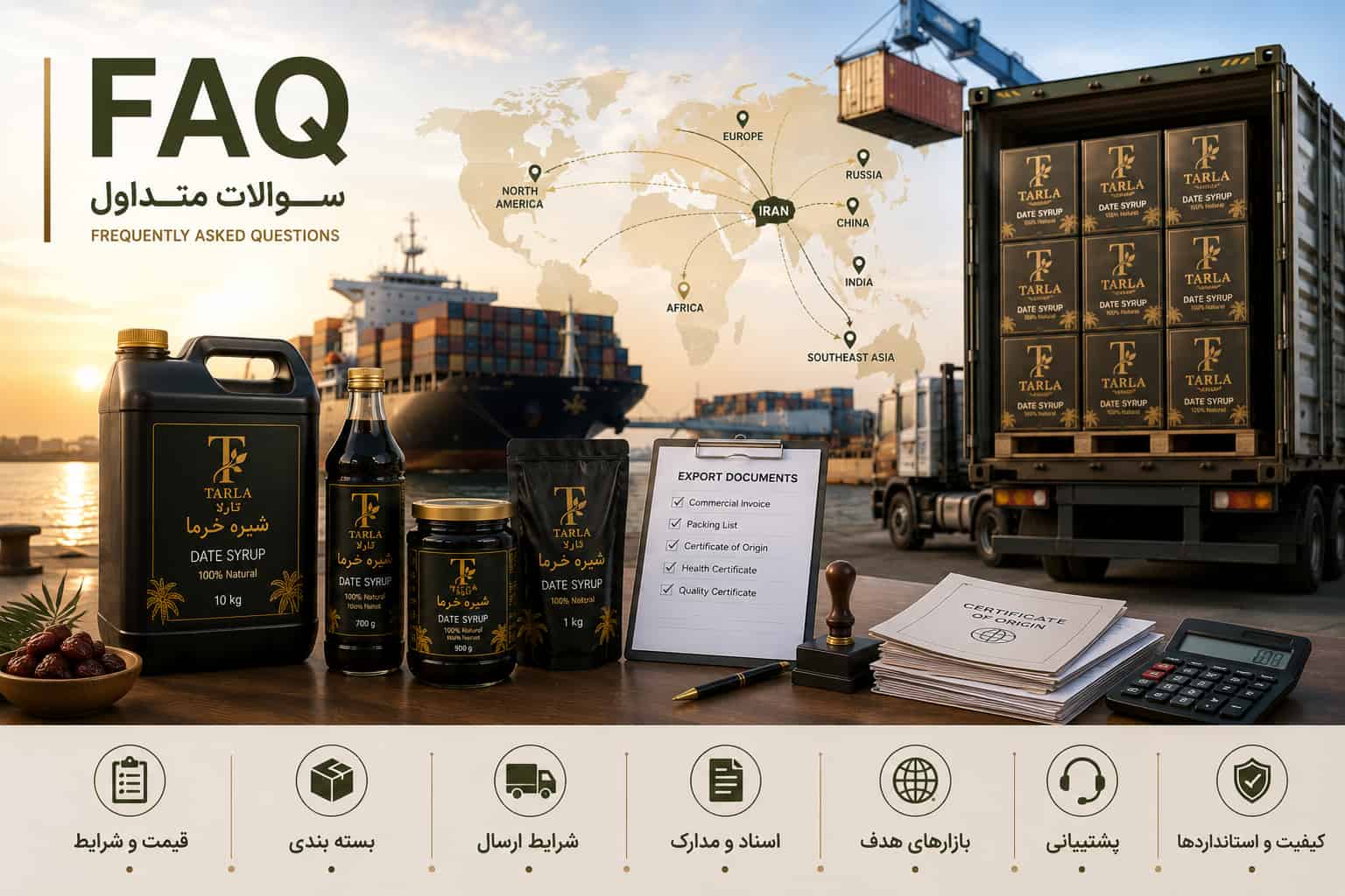 سوالات متداول شیره خرما صادراتی