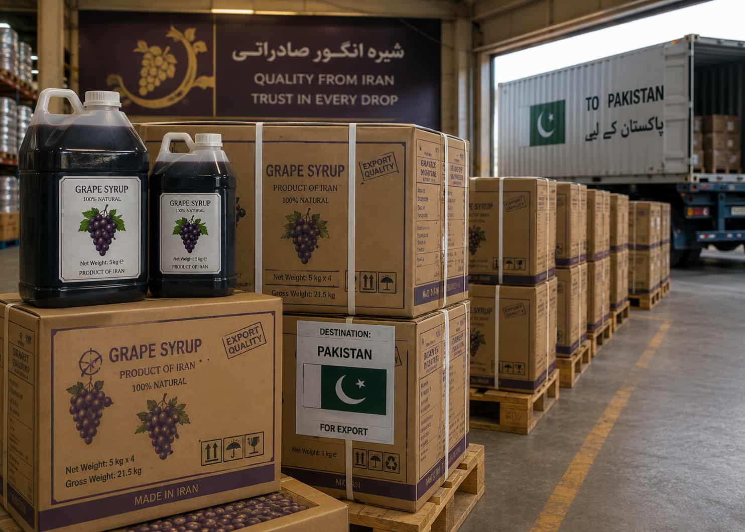 صادرات شیره انگور به پاکستان