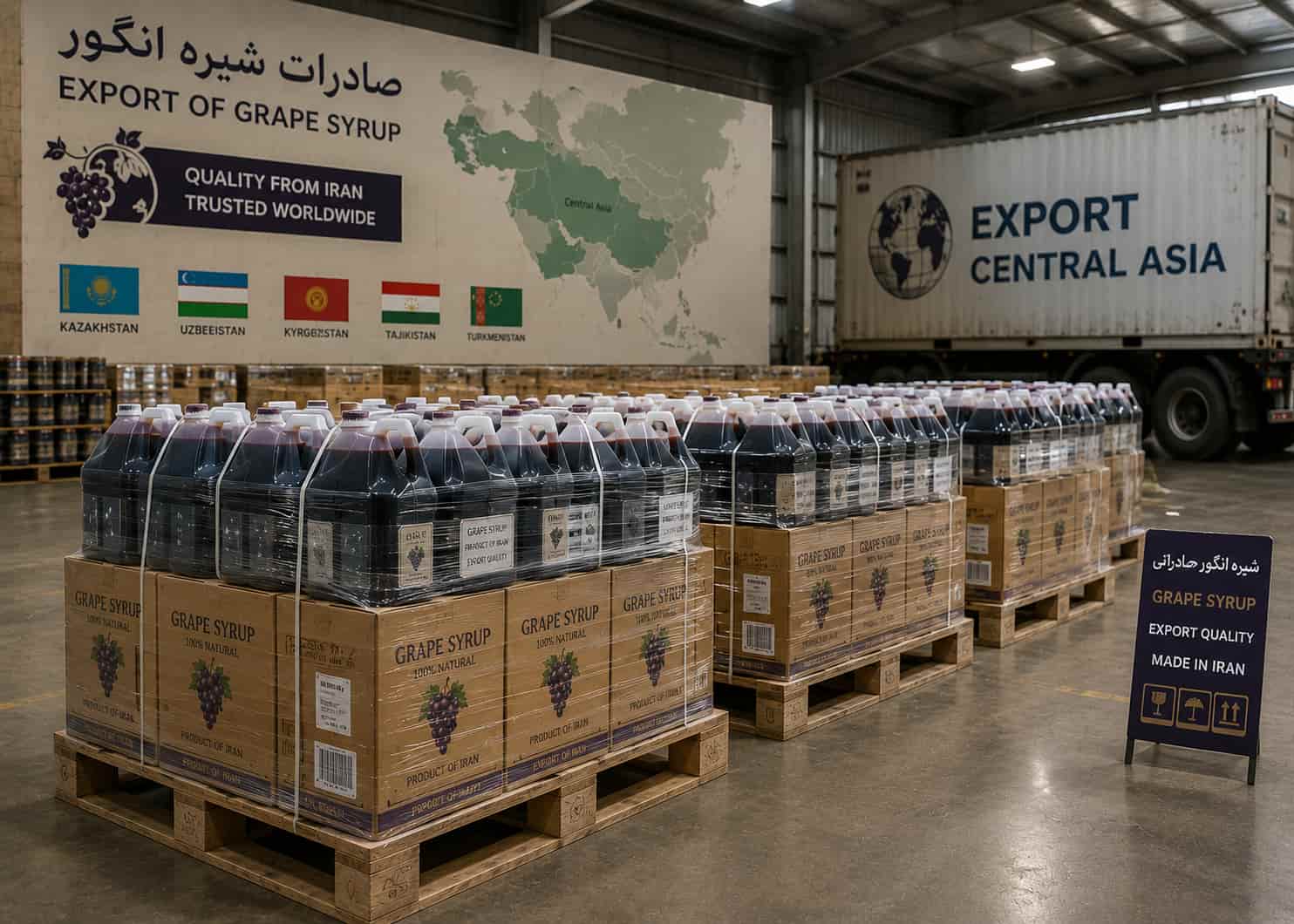 صادرات شیره انگور به آسیای میانه