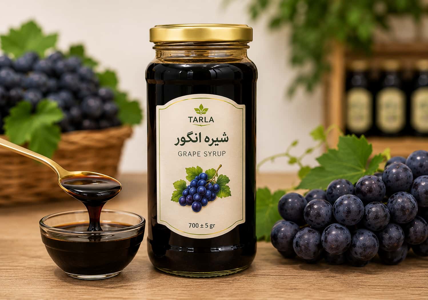 بسته بندی شیشه ای شیره انگور